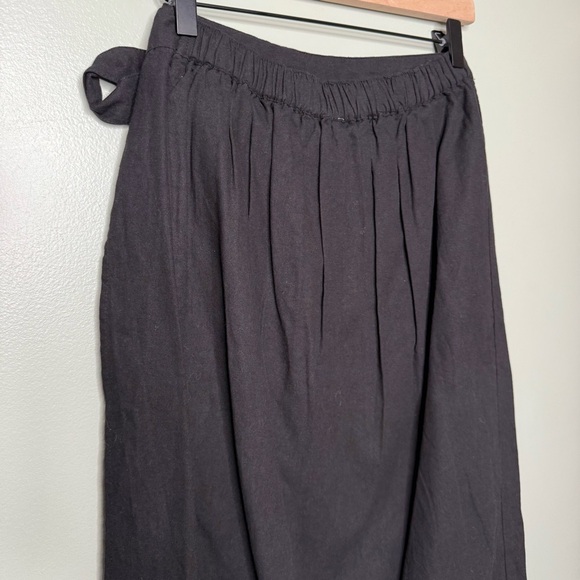 Free People Women’s Wrap Tie Midi Skirt Built in Shorts Black Size XS - Picture 7 of 10